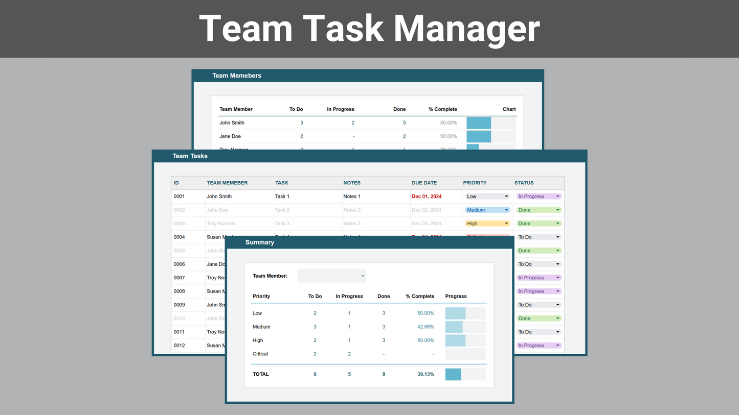 Google Sheets Task Management Bundle