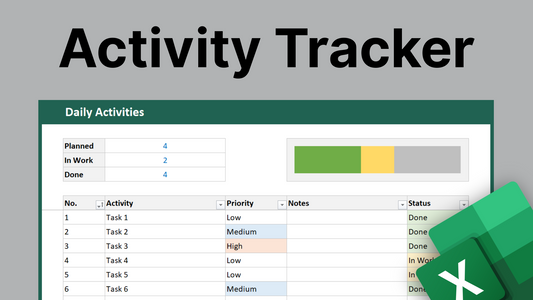 Excel Daily Activity Tracker