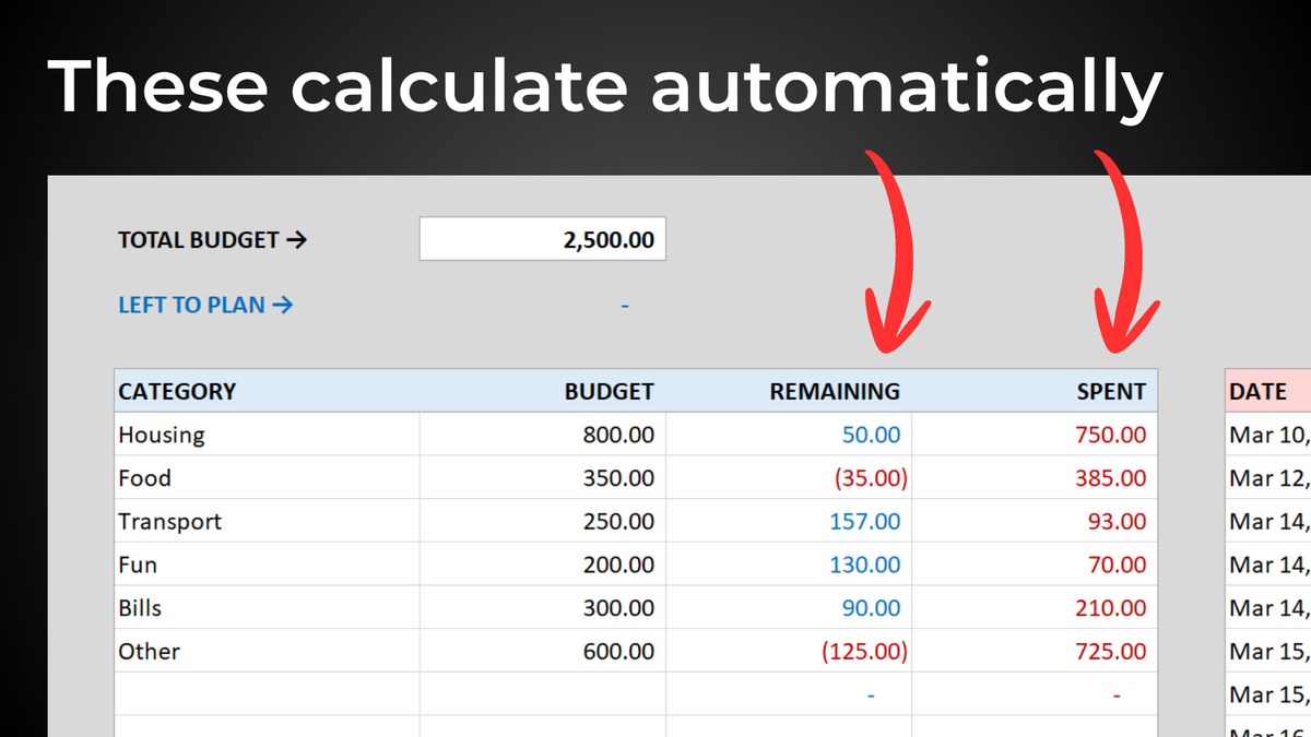 Excel Basic Budget