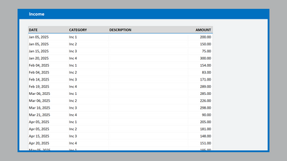 Excel Income Expense Tracker