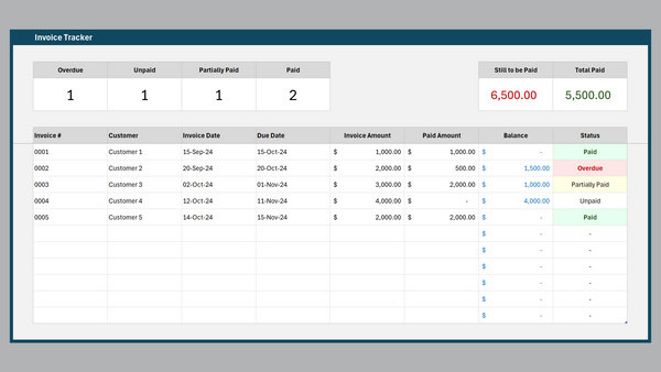 Excel Invoice Tracker – Spreadsheet Life