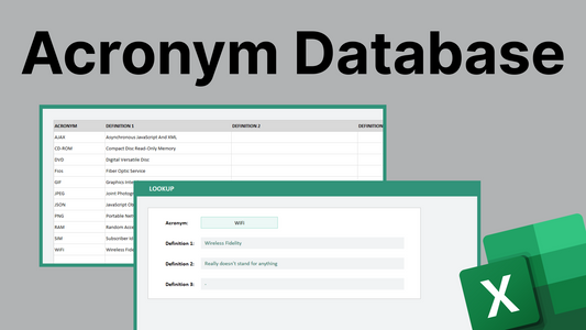 Excel Acronym Database