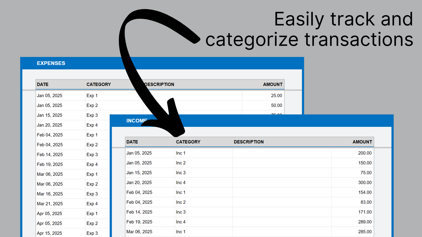 Google Sheets Income Expense Tracker
