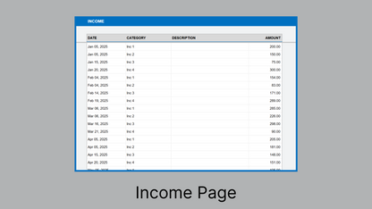 Google Sheets Income Expense Tracker
