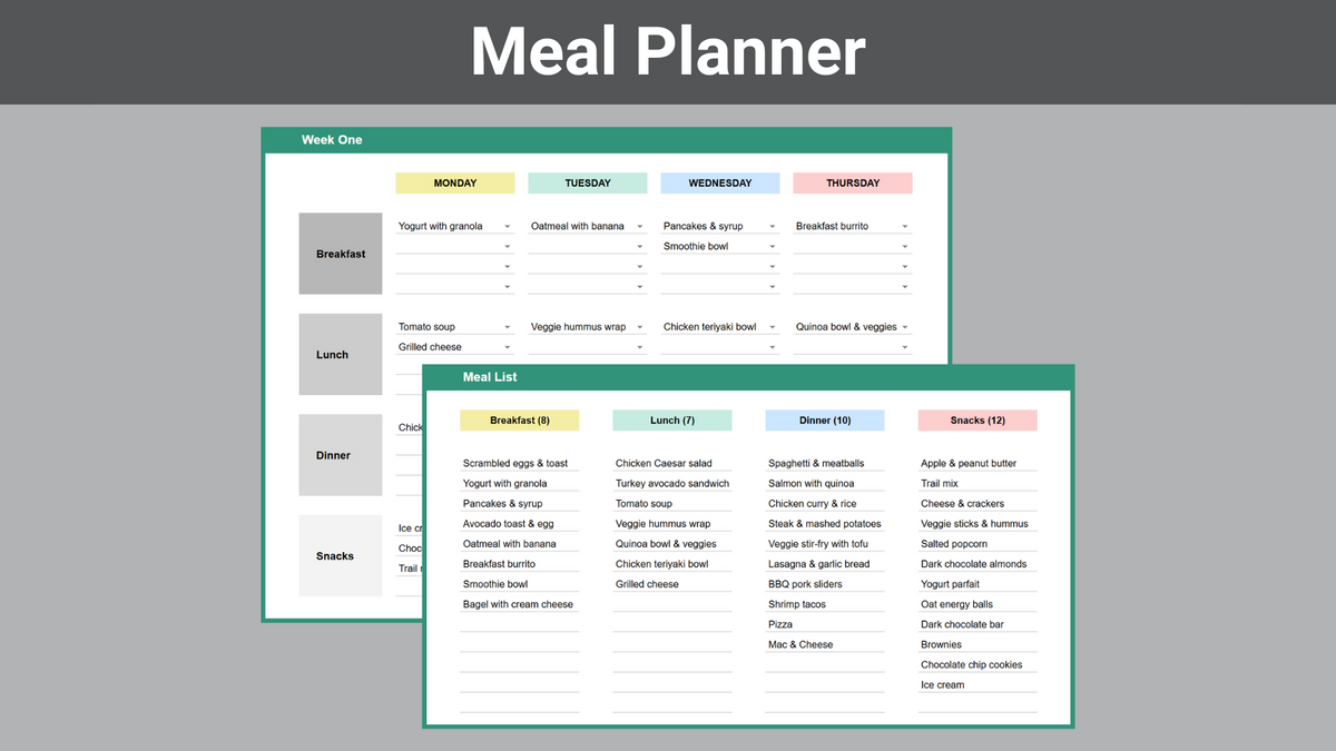 Google Sheets Personal Organization Bundle