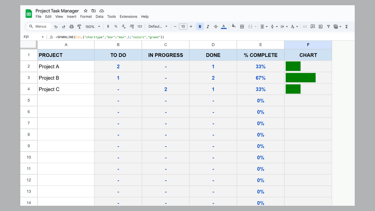 Google Sheets Project Task Manager – Spreadsheet Life