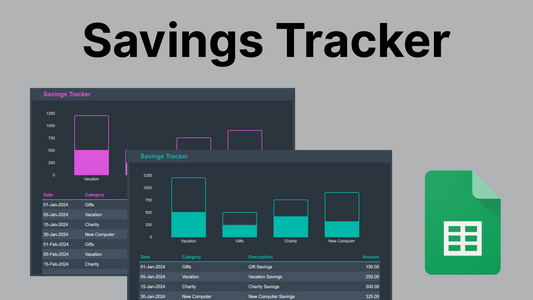 Google Sheets Savings Tracker