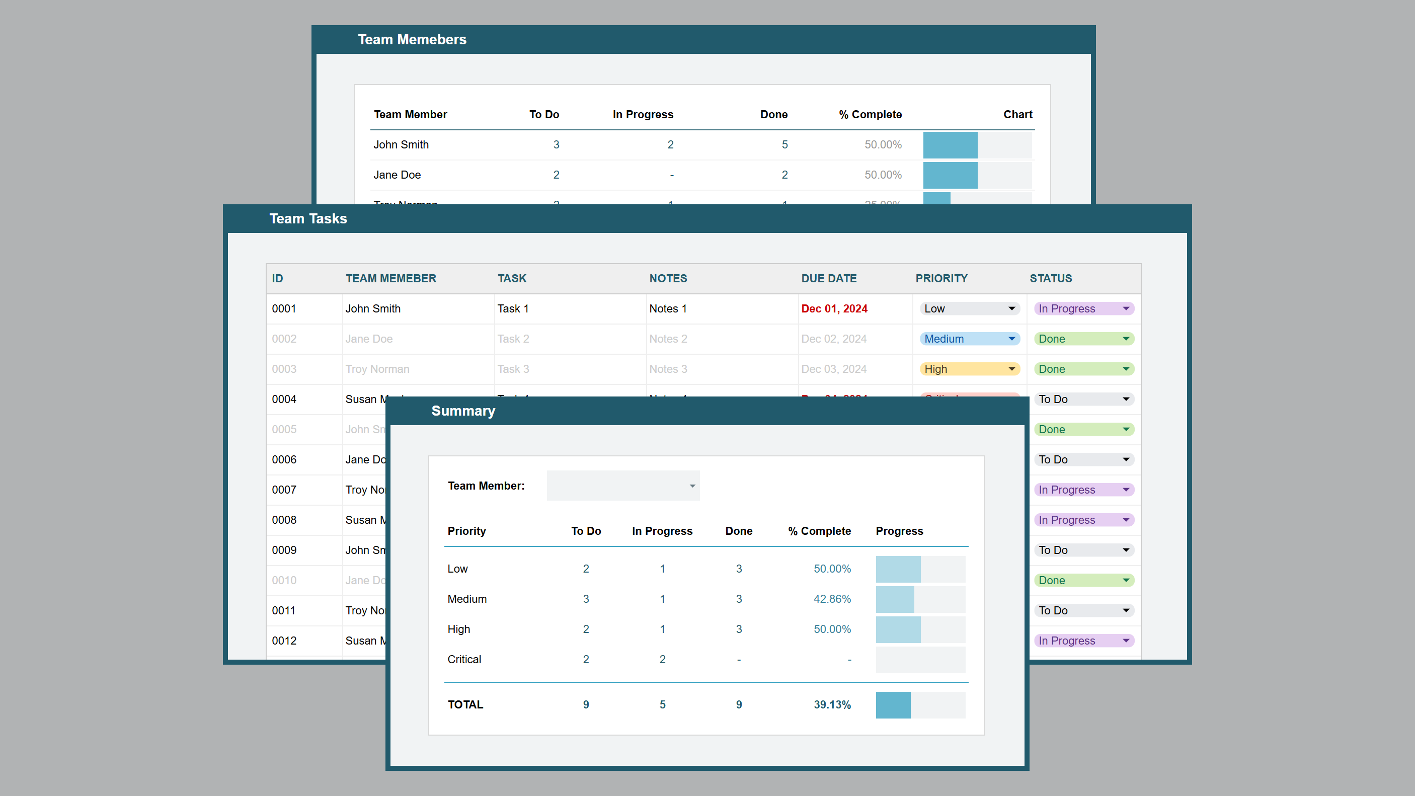 Google Sheets Team Task Manager – Spreadsheet Life