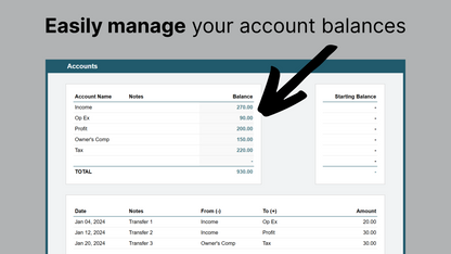 Google Sheets Cash Flow Manager