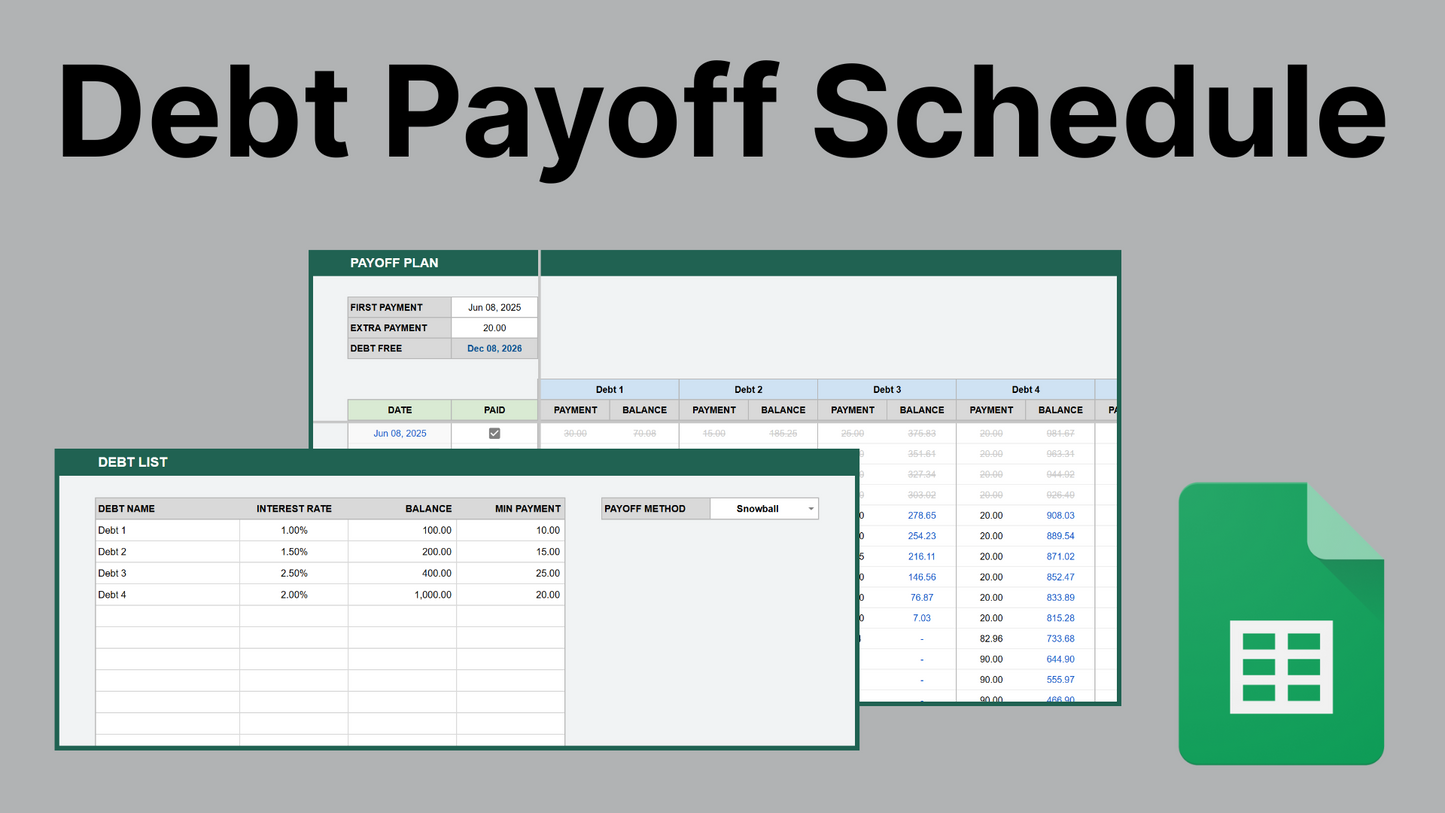 Google Sheets Personal Finance Bundle
