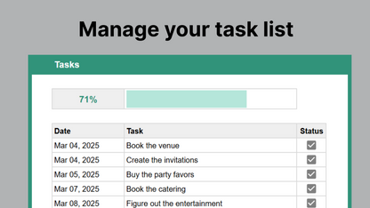 Google Sheets Event Planner