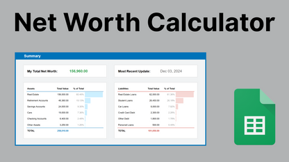 Google Sheets Personal Finance Bundle