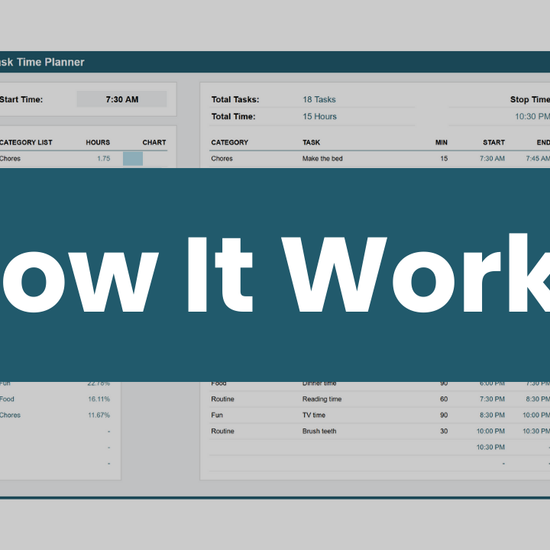 Video showing how to use the Google Sheets Task Time Planner
